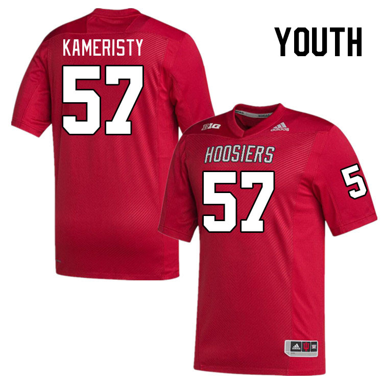 Youth #57 Julian Kameristy Indiana Hoosiers College Football Jerseys Stitched-Red